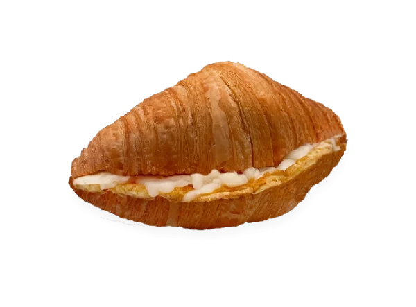 Savory French sandwich with a flaky croissant, melted cheese, and a perfectly cooked egg. Pierre and Michel your authentic French bakery
