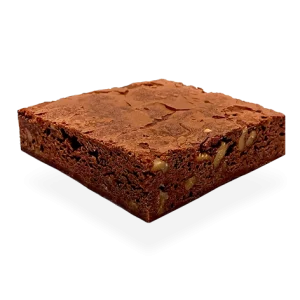 Image of a single French brownie. Pierre and Michel your authentic French bakery