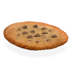 Image of a single French chocolate chip cookie. Pierre and Michel your authentic French bakery