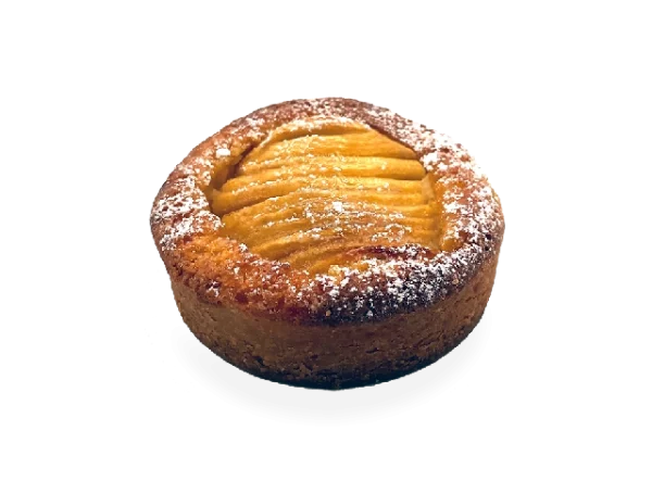 Irresistible French apple tart with a vanilla eclair twist - a flaky pastry crust filled with caramelized apples, topped with a creamy vanilla custard. Pierre and Michel your authentic French bakery