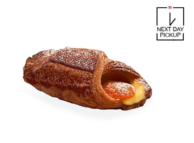 Image of a single French apricot croissant. Pierre and Michel your authentic French bakery
