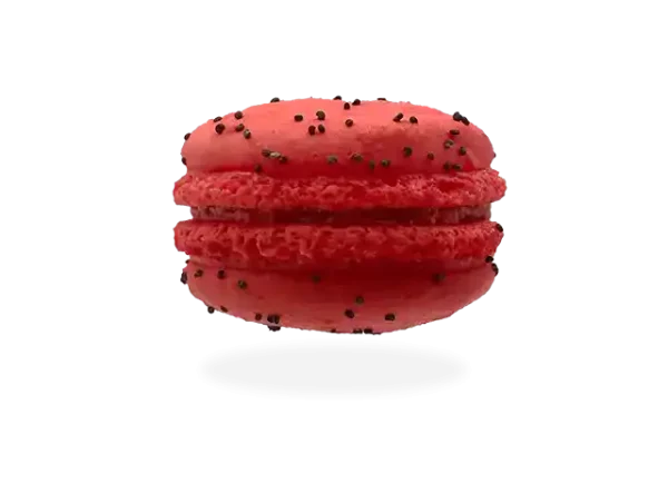 Image of French strawberry macarons by Pierre and Michel your authentic French bakery.