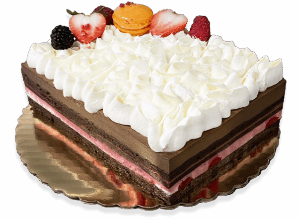 Black Forest cake with chocolate, cherry filling, and Chantilly cream – Pierre & Michel